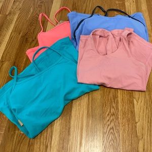 Bundle of 4 Lululemon racerback tanks size 8
